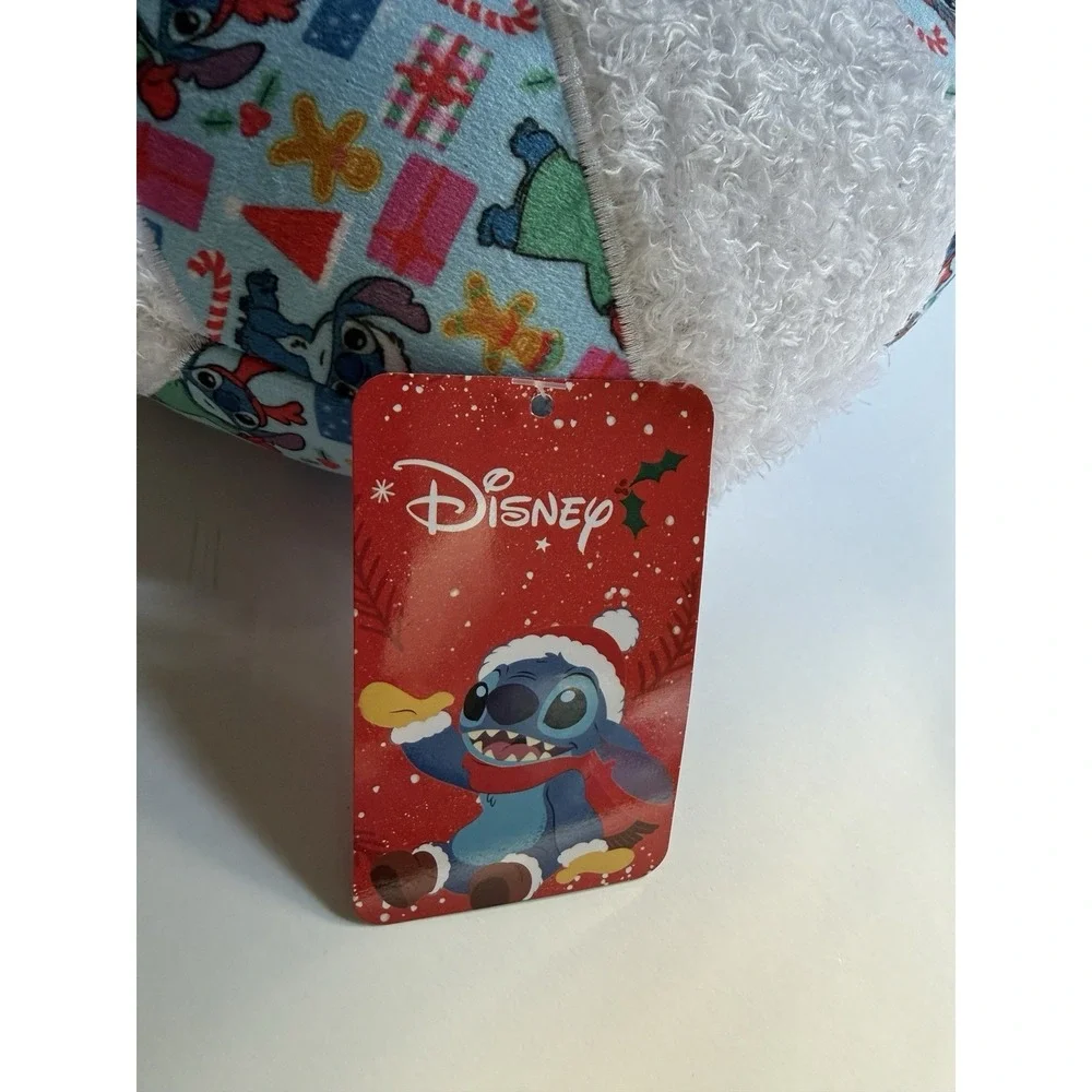 NWT Disney‎ Stitch Christmas Candy Cane Plush Decorative Pillow Holiday